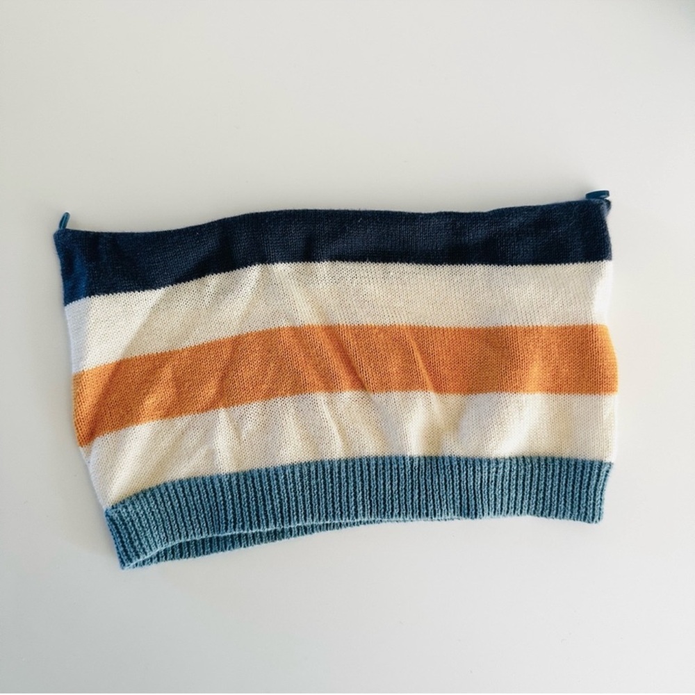 Dwell Studio Striped Cotton Knit 2-Way Baby Hat